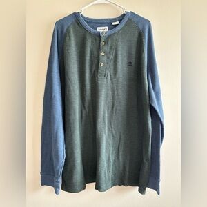 Timberland Henley Colorblock Long Sleeve size XXL Slim fit